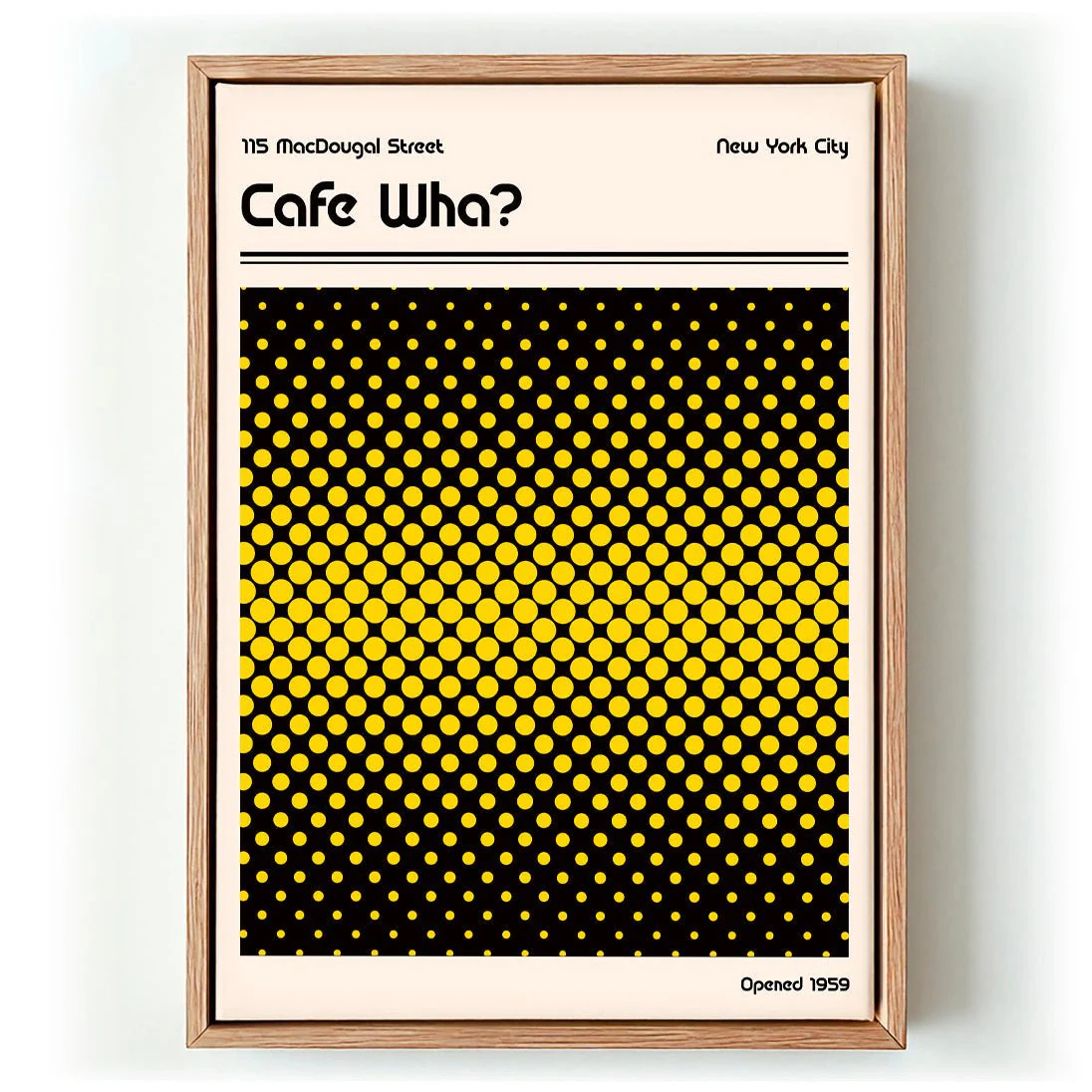 Cafe Wha Retro Poster by Retrodrome