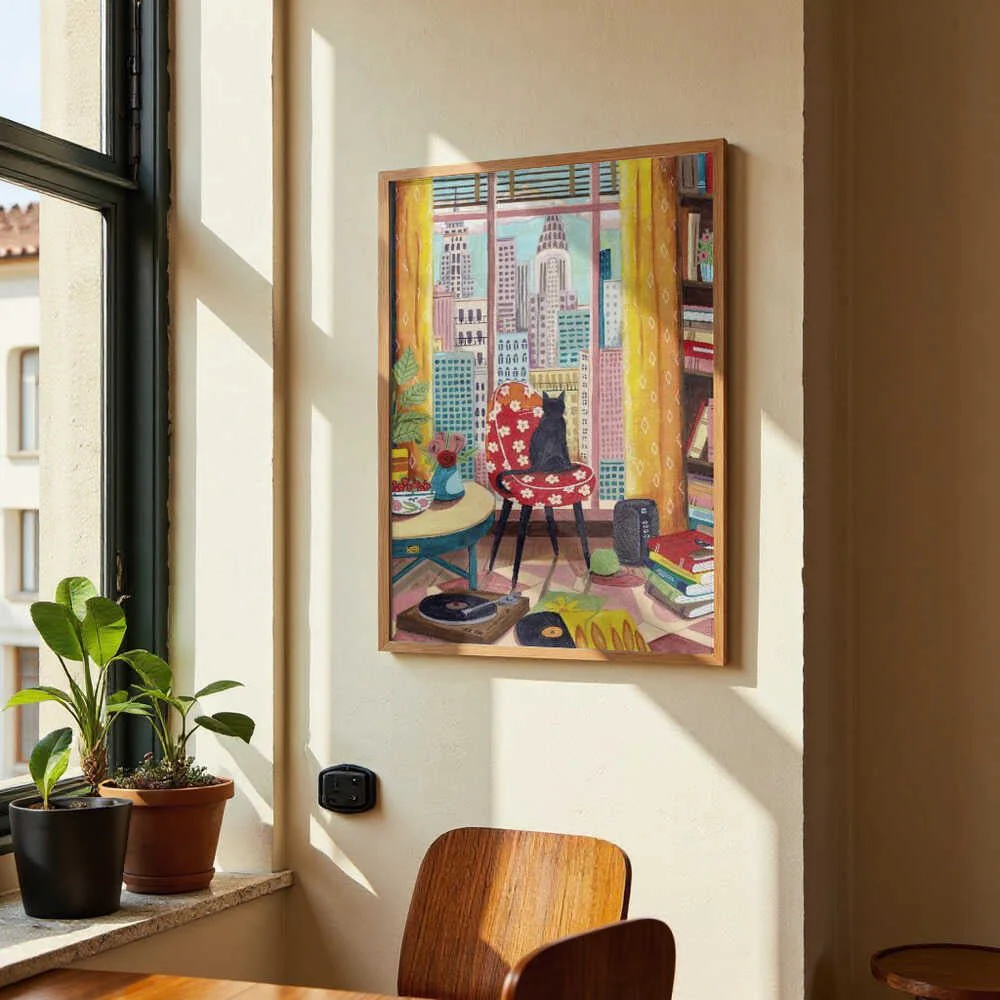 Cat in front of window in New York bright colours by Caroline Bonne Müller - Image 4
