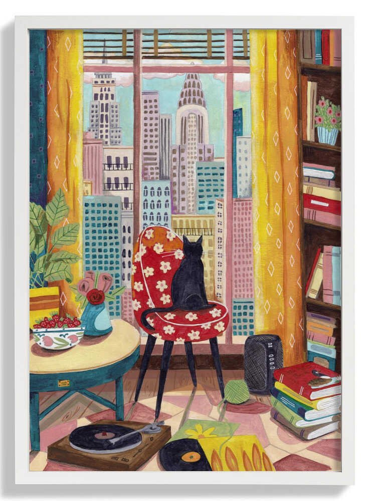 Cat in front of window in New York bright colours by Caroline Bonne Müller - Image 5