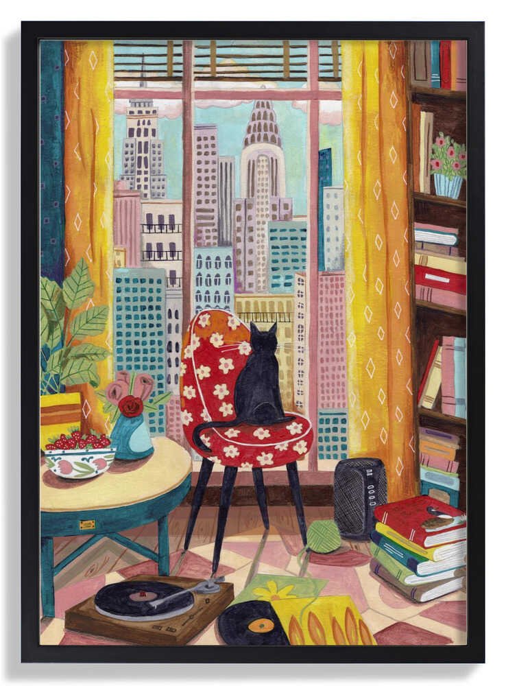 Cat in front of window in New York bright colours by Caroline Bonne Müller - Image 6
