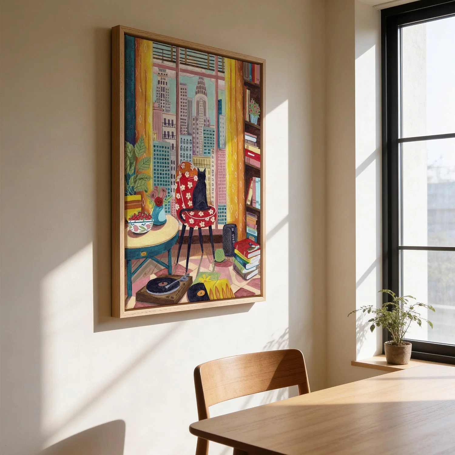 Cat in front of window in New York bright colours by Caroline Bonne Müller - Image 3
