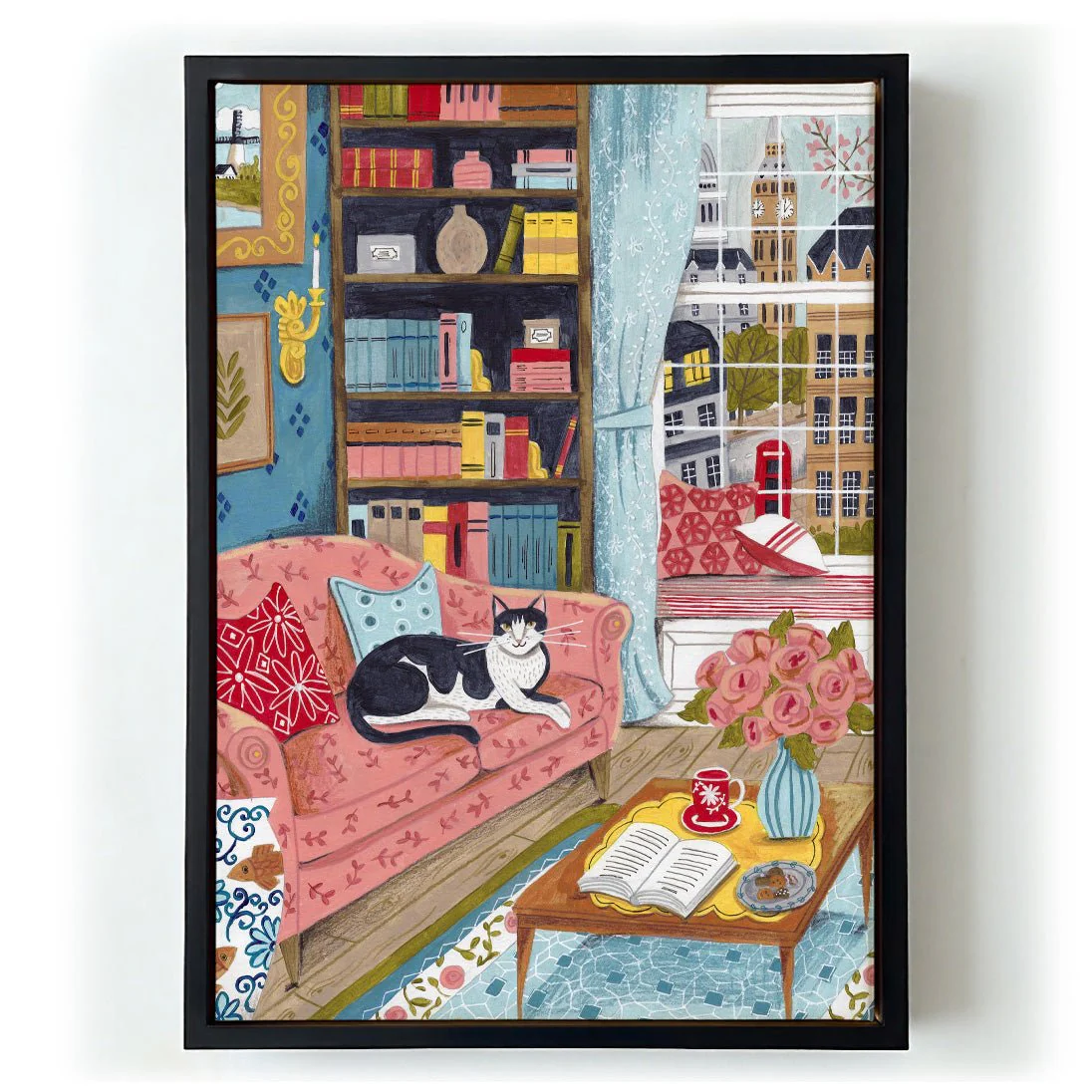 Cat on sofa in London pastel colours by Caroline Bonne Müller - Image 5
