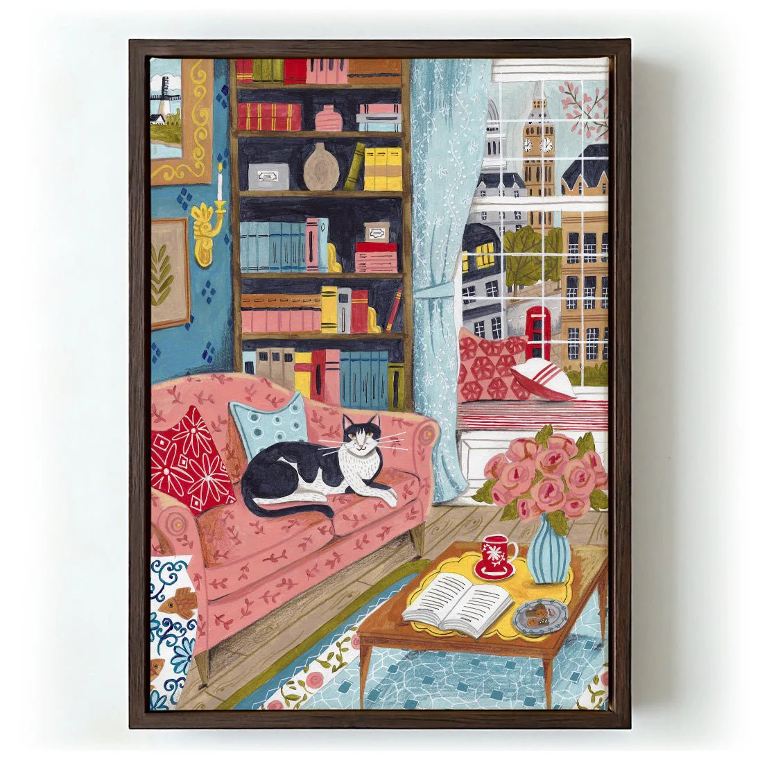 Cat on sofa in London pastel colours by Caroline Bonne Müller - Image 6