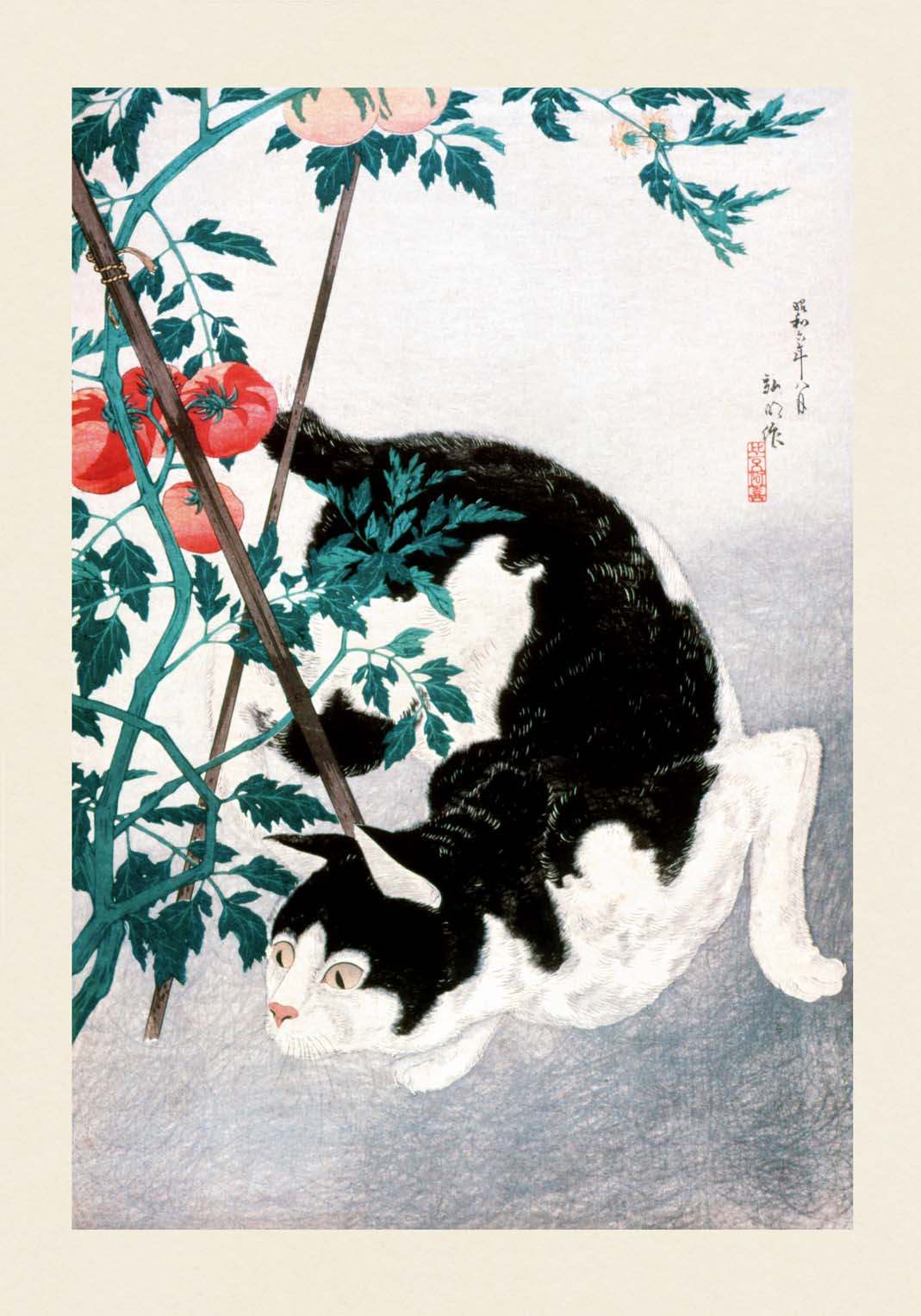 Cat with Tomato by Takahashi Shōtei - Image 5