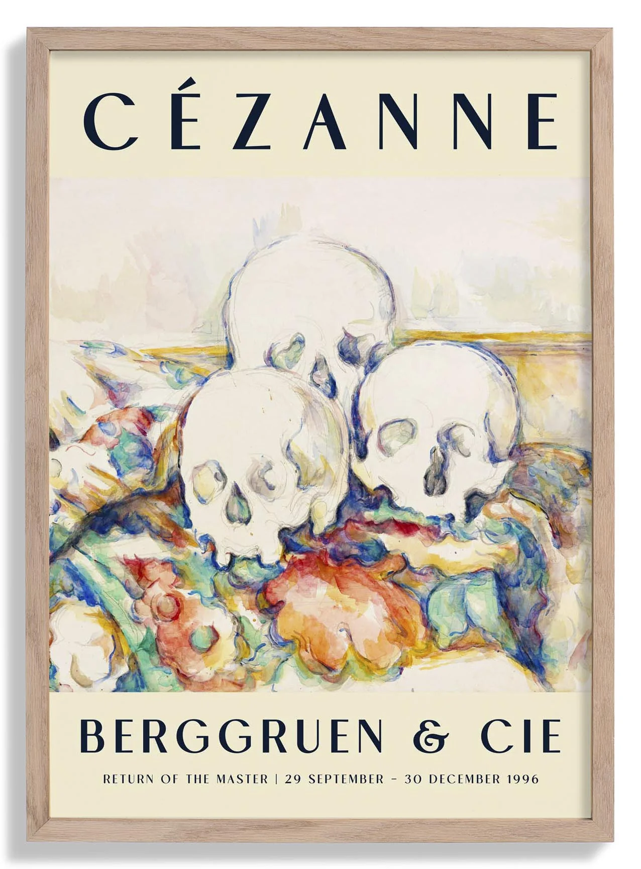 The Three Skulls Art Exhibition By Paul Cézanne
