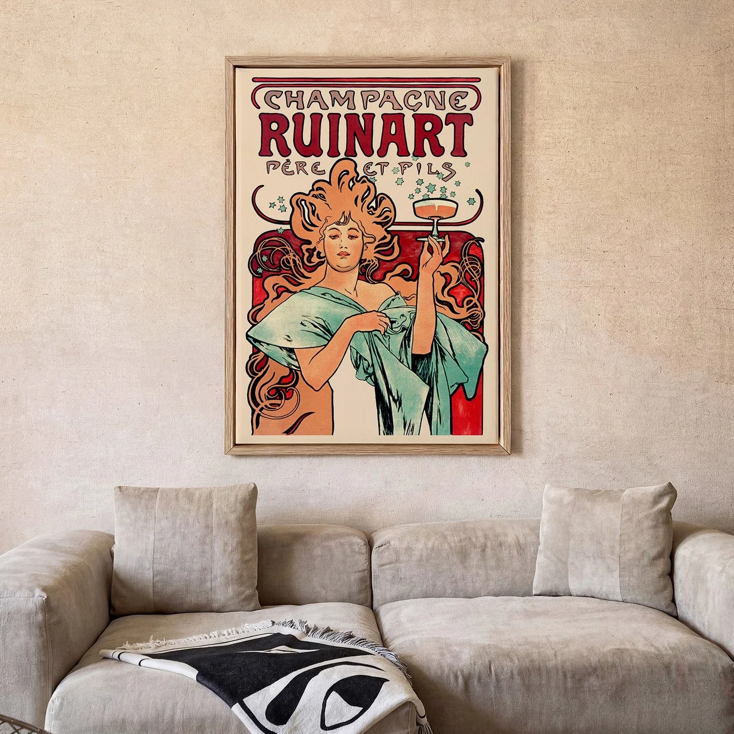 Champagne Ruinart by Alphonse Mucha - Image 2