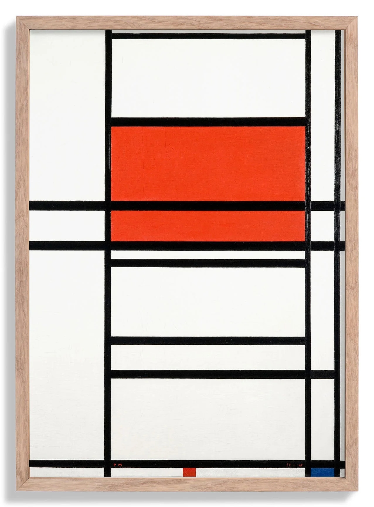 Composition No. 4 with red and blue by Piet Mondrian - Image 3