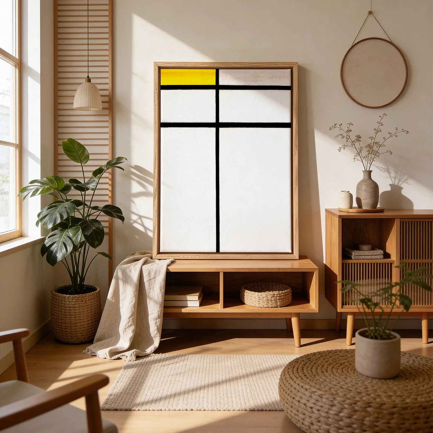 Composition with Double Line and Yellow by Piet Mondrian - Image 4