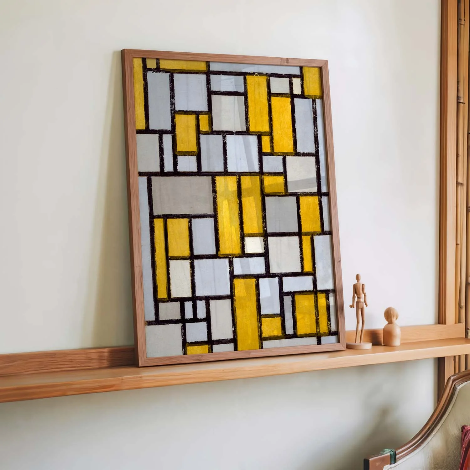 Composition with Grid 1 by Piet Mondrian - Image 2