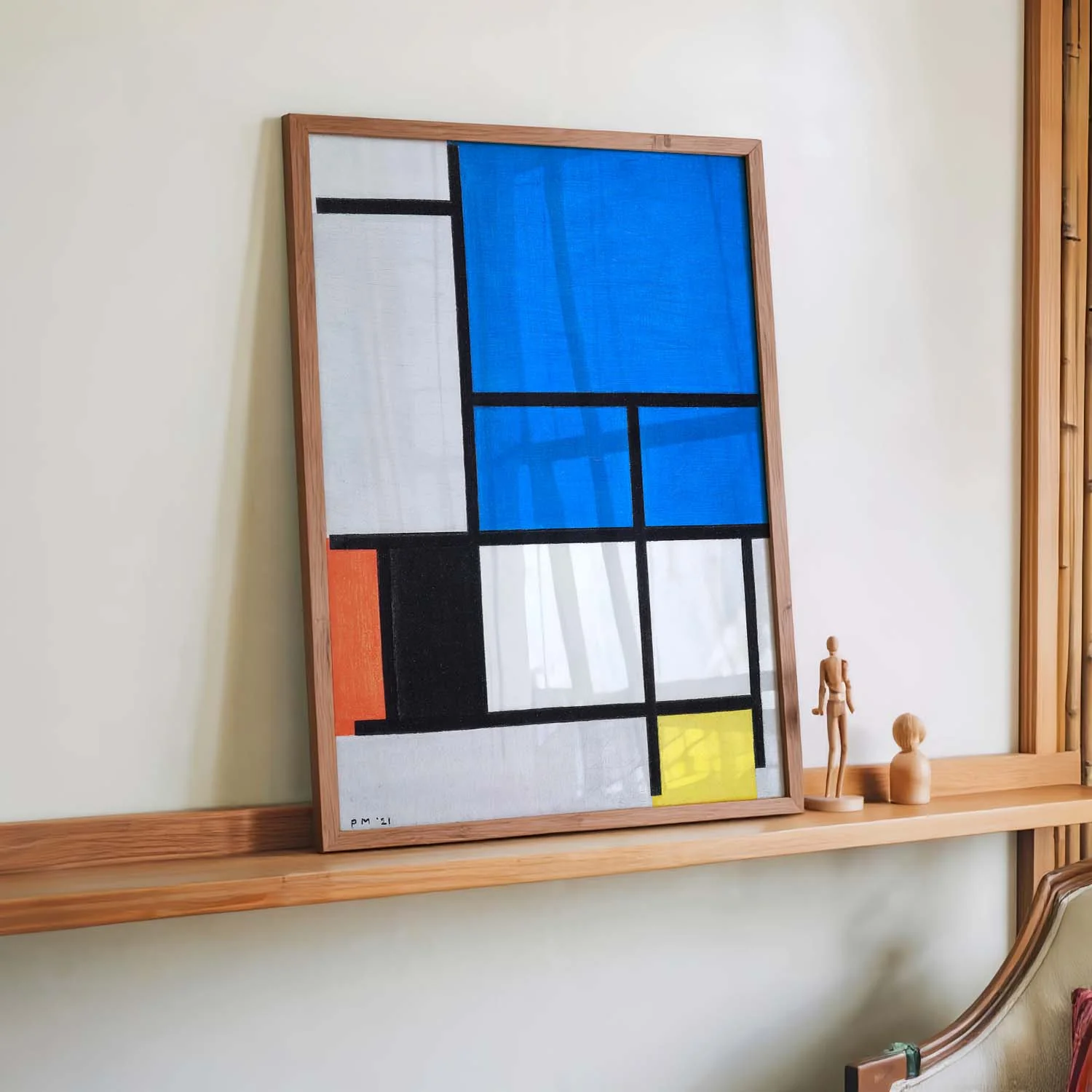 Composition with Large Blue Plane, Red, Black, Yellow, and Gray by Piet Mondrian - Image 2