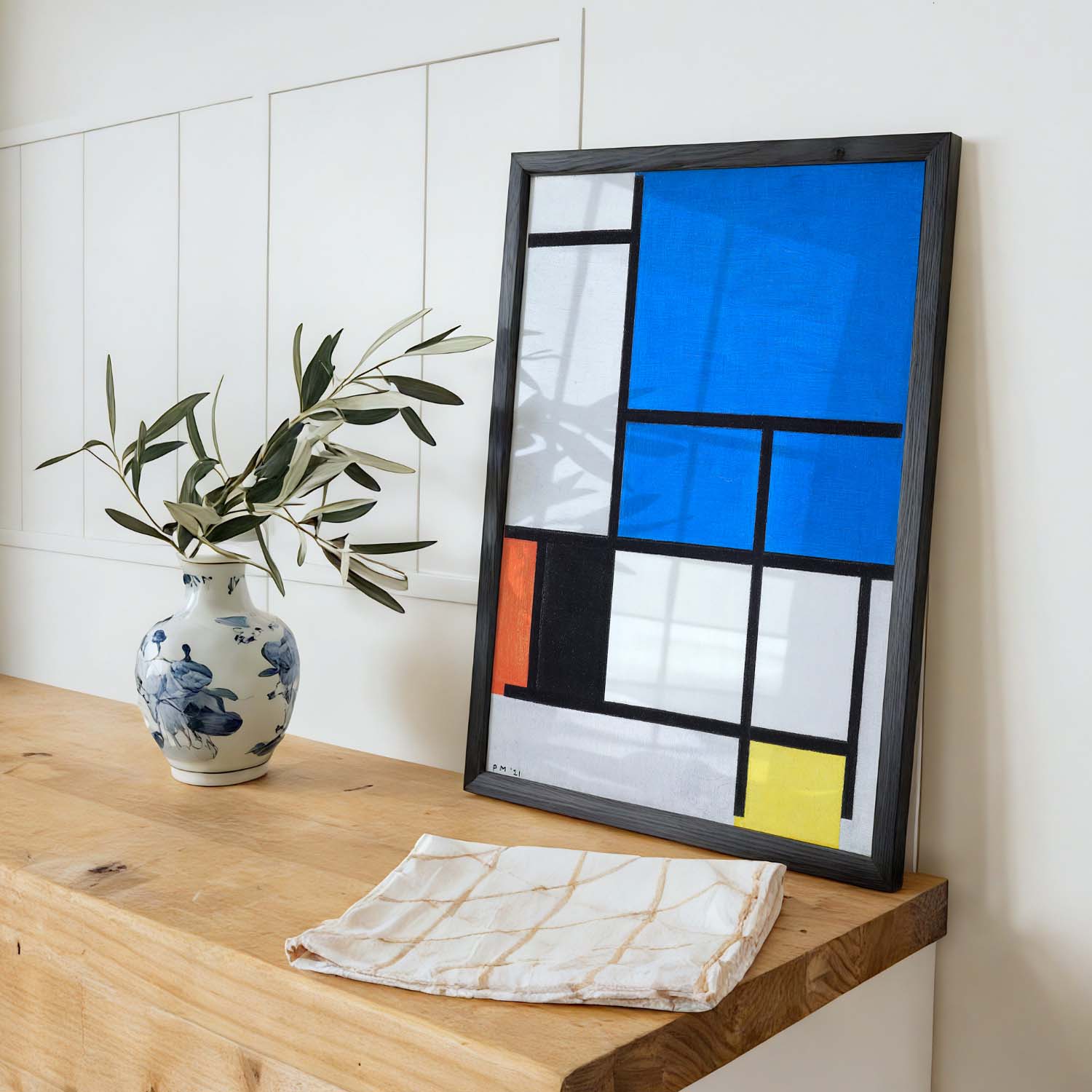Composition with Large Blue Plane, Red, Black, Yellow, and Gray by Piet Mondrian - Image 3