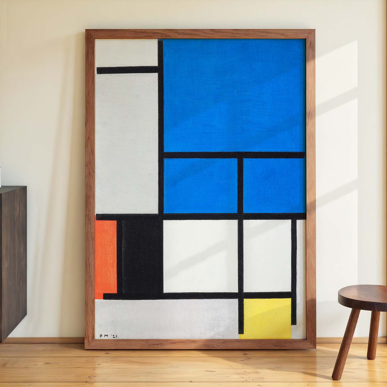 Composition with Large Blue Plane, Red, Black, Yellow, and Gray by Piet Mondrian - Image 4
