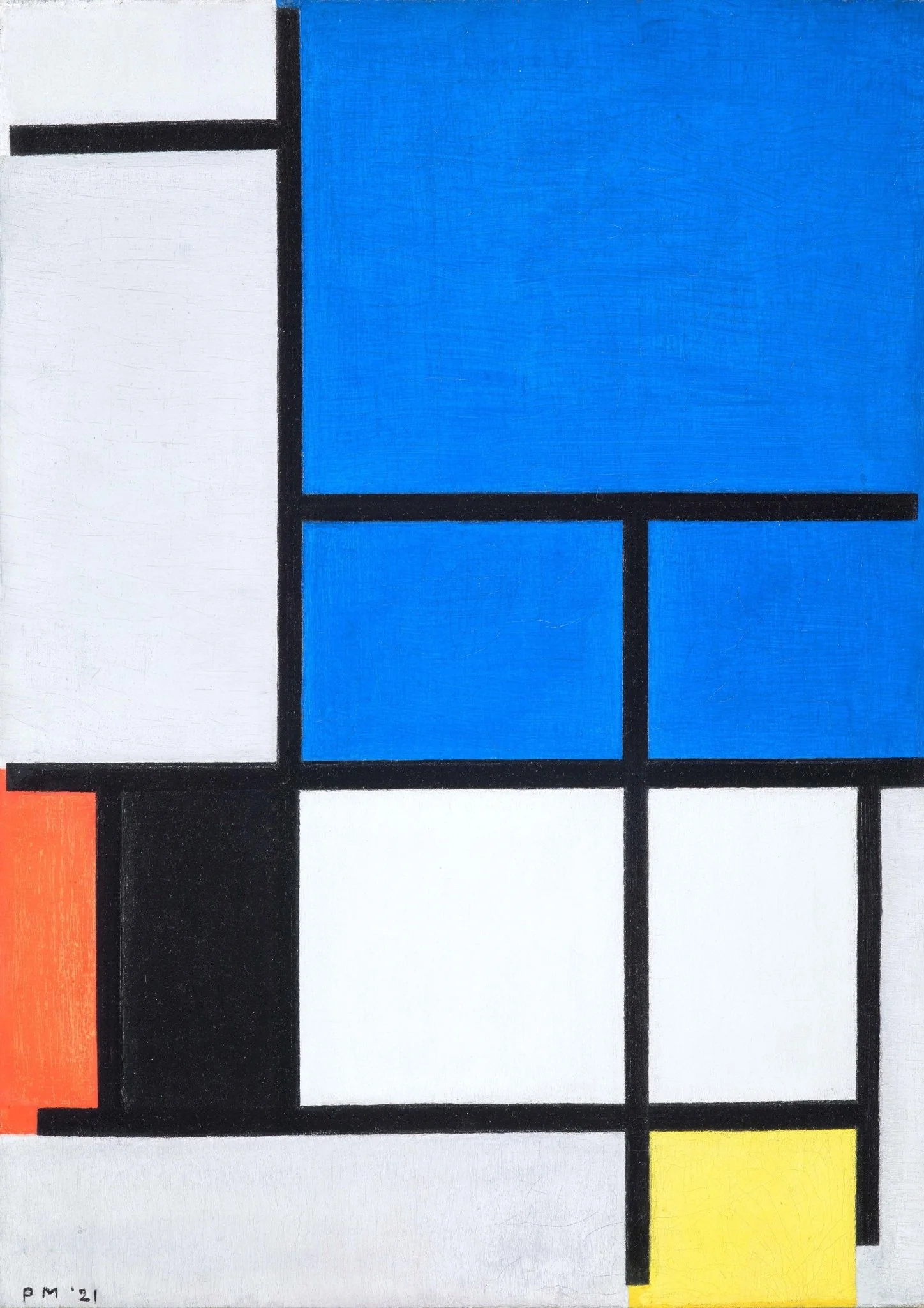 Composition with Large Blue Plane, Red, Black, Yellow, and Gray by Piet Mondrian - Image 8