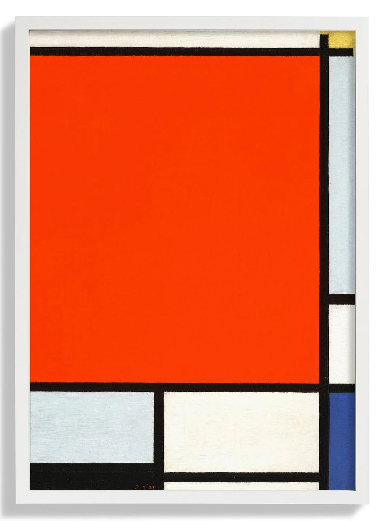 Composition with Large Red Plane, Bluish Gray, Yellow, Black and Blue by Piet Mondrian - Image 5
