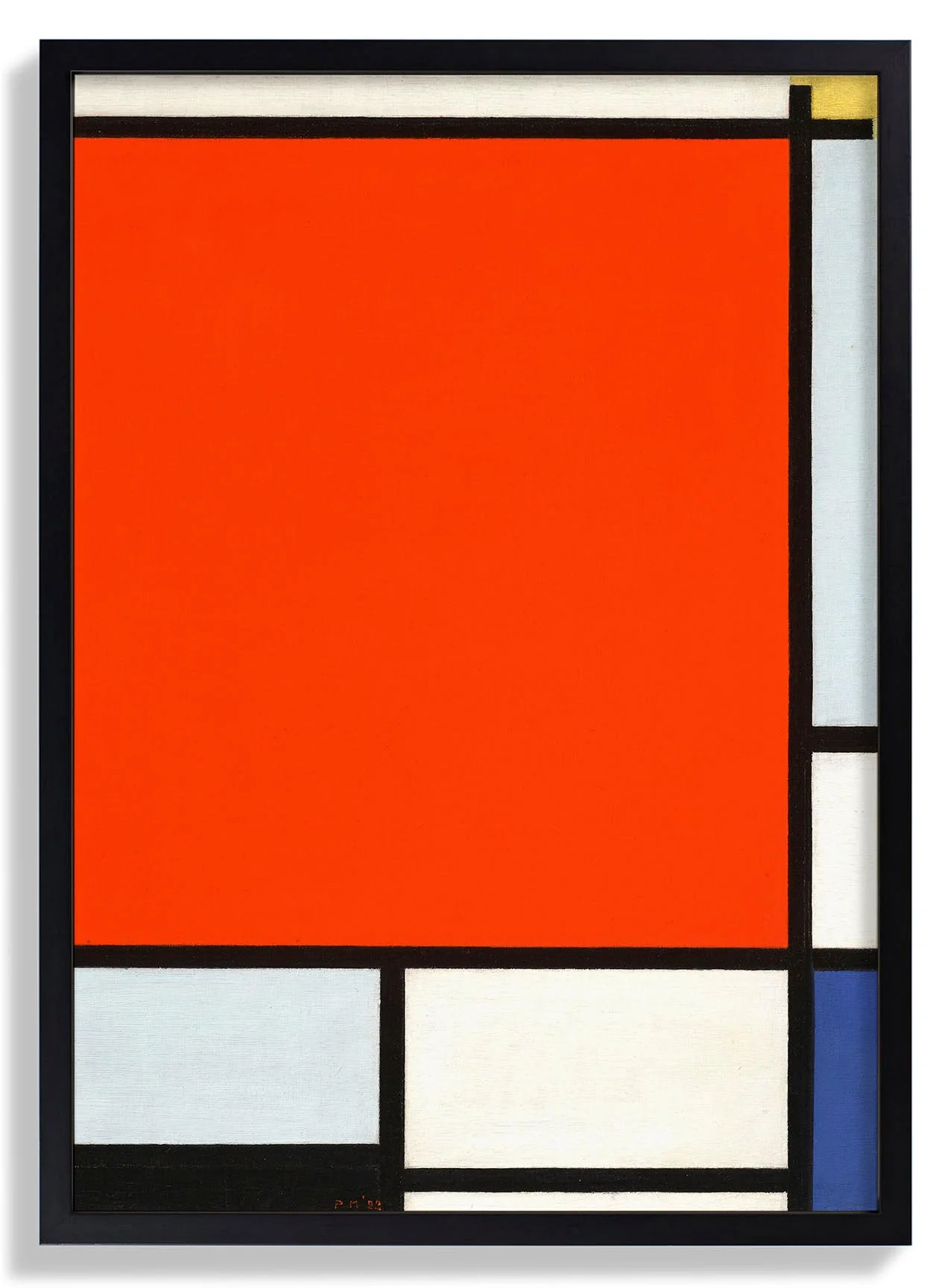 Composition with Large Red Plane, Bluish Gray, Yellow, Black and Blue by Piet Mondrian - Image 7