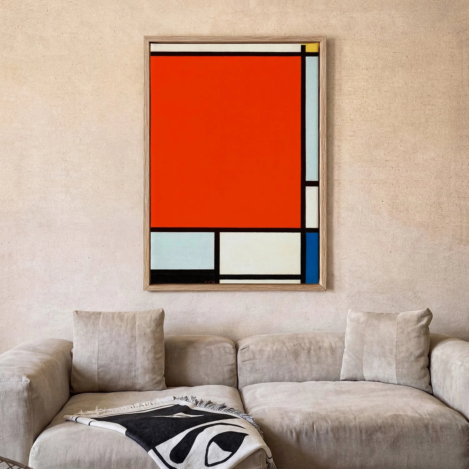 Composition with Large Red Plane, Bluish Gray, Yellow, Black and Blue by Piet Mondrian - Image 2
