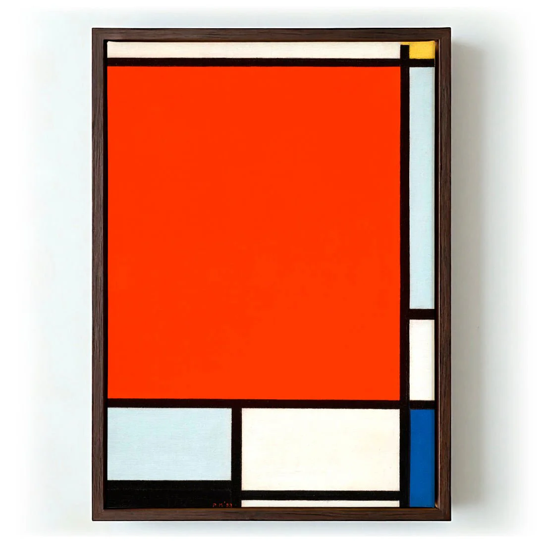 Composition with Large Red Plane, Bluish Gray, Yellow, Black and Blue by Piet Mondrian - Image 6