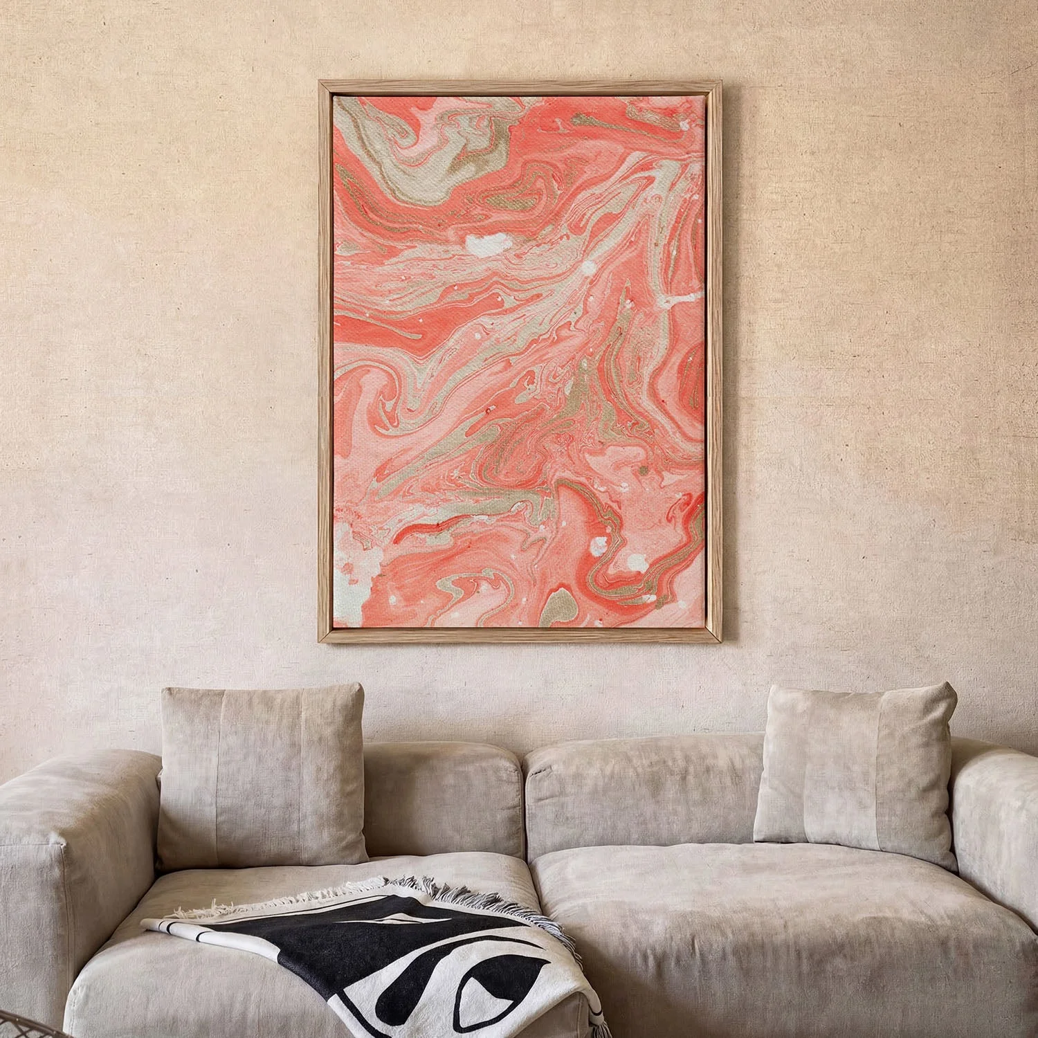 Coral Marble Dream by Santhosh ch - Image 2