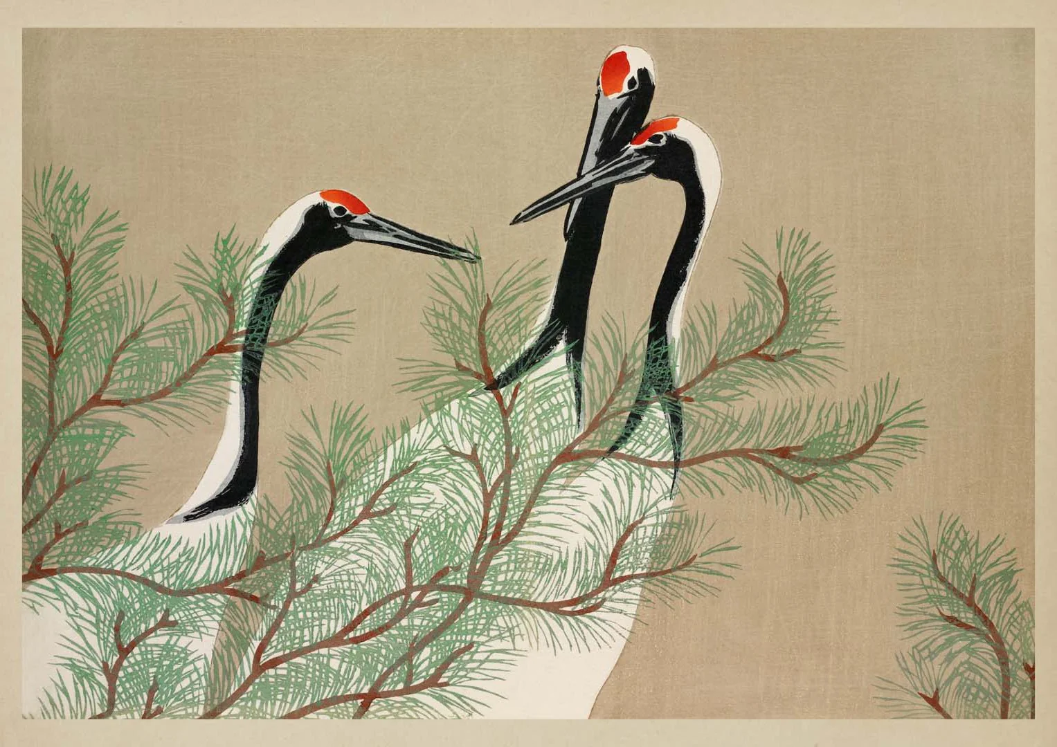 Cranes from Momoyogusa-Flowers by Sekka - Image 8