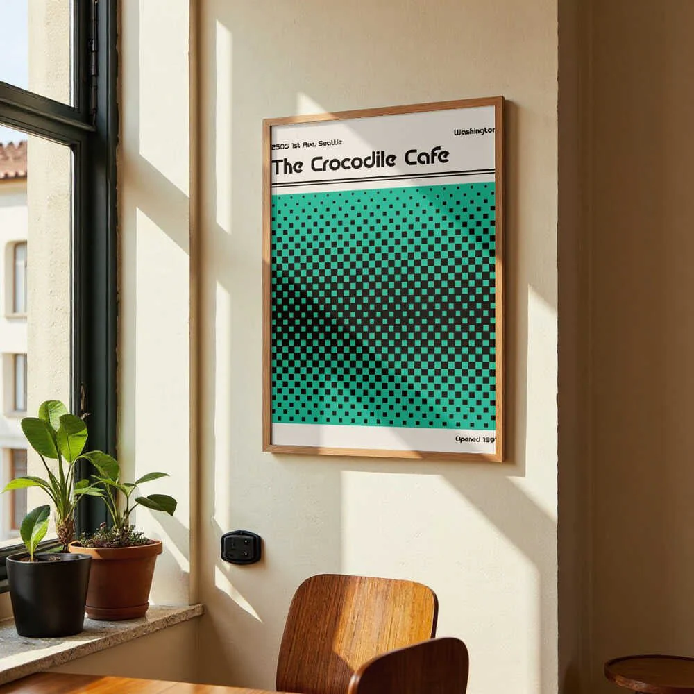 Crocodile Cafe Retro Poster by Retrodrome - Image 4