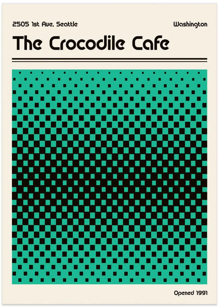 Crocodile Cafe Retro Poster by Retrodrome - Image 8