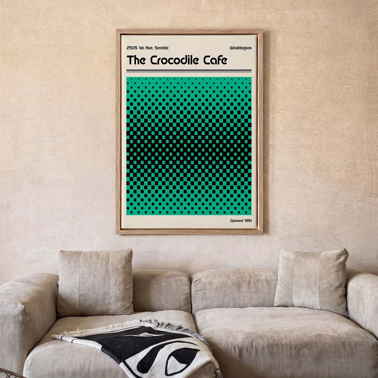Crocodile Cafe Retro Poster by Retrodrome - Image 2