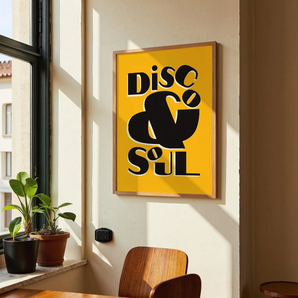 Disco & Soul Yellow Art Print - Image 2