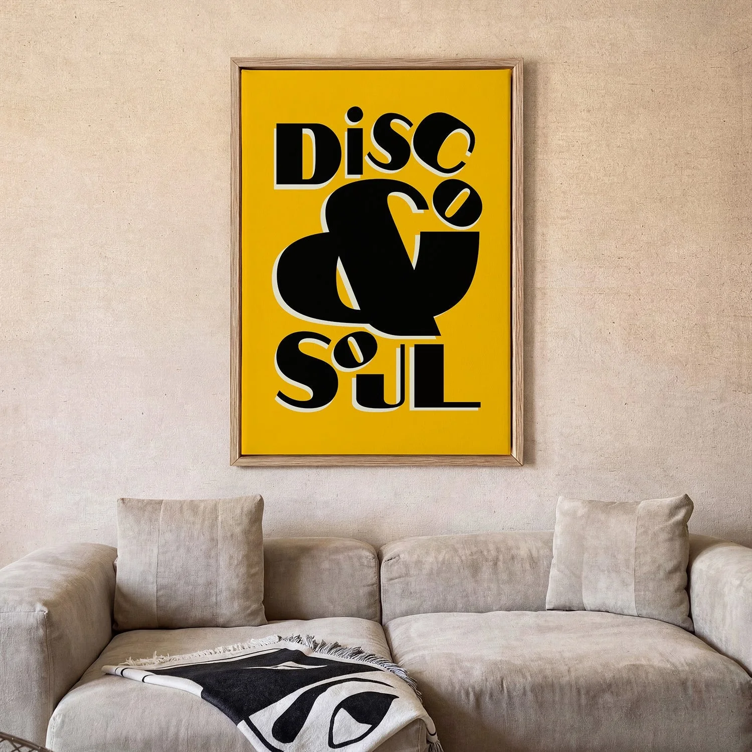 Disco & Soul Yellow Art Print - Image 2