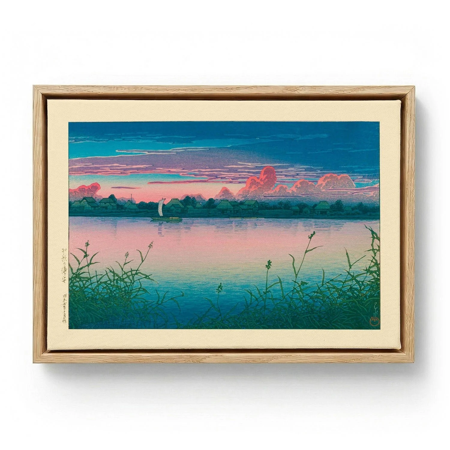 Early Autumn in Urayasu Art Print by Hasui