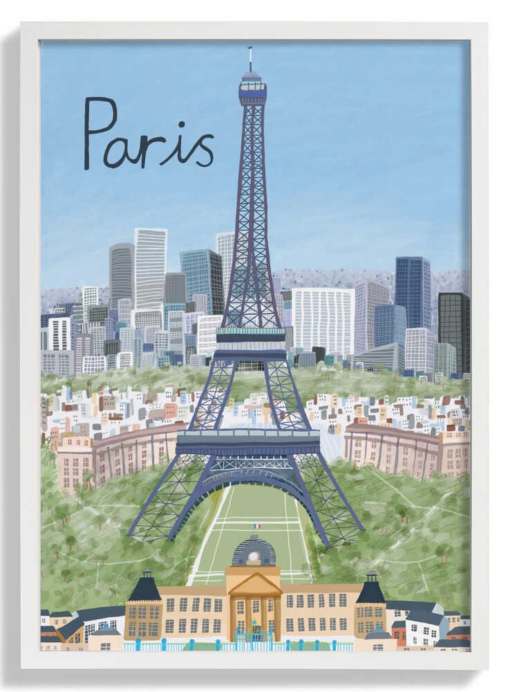 Eiffel Tower with Paris City in Background by Artist Carla Daly - Image 5