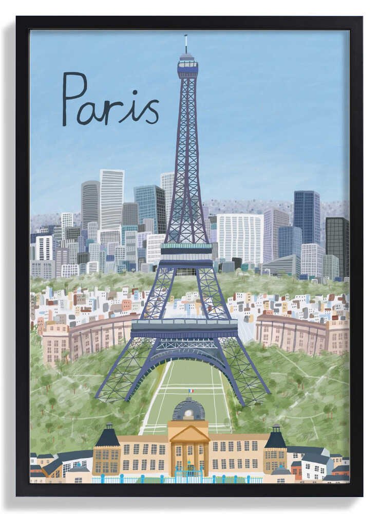 Eiffel Tower with Paris City in Background by Artist Carla Daly - Image 6