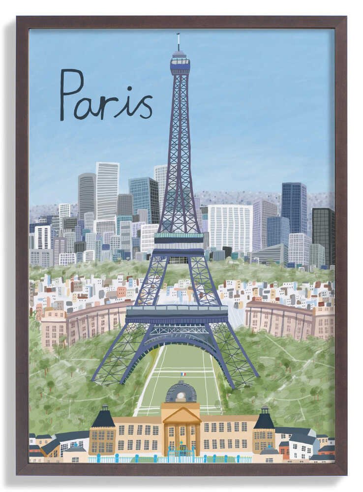 Eiffel Tower with Paris City in Background by Artist Carla Daly - Image 7