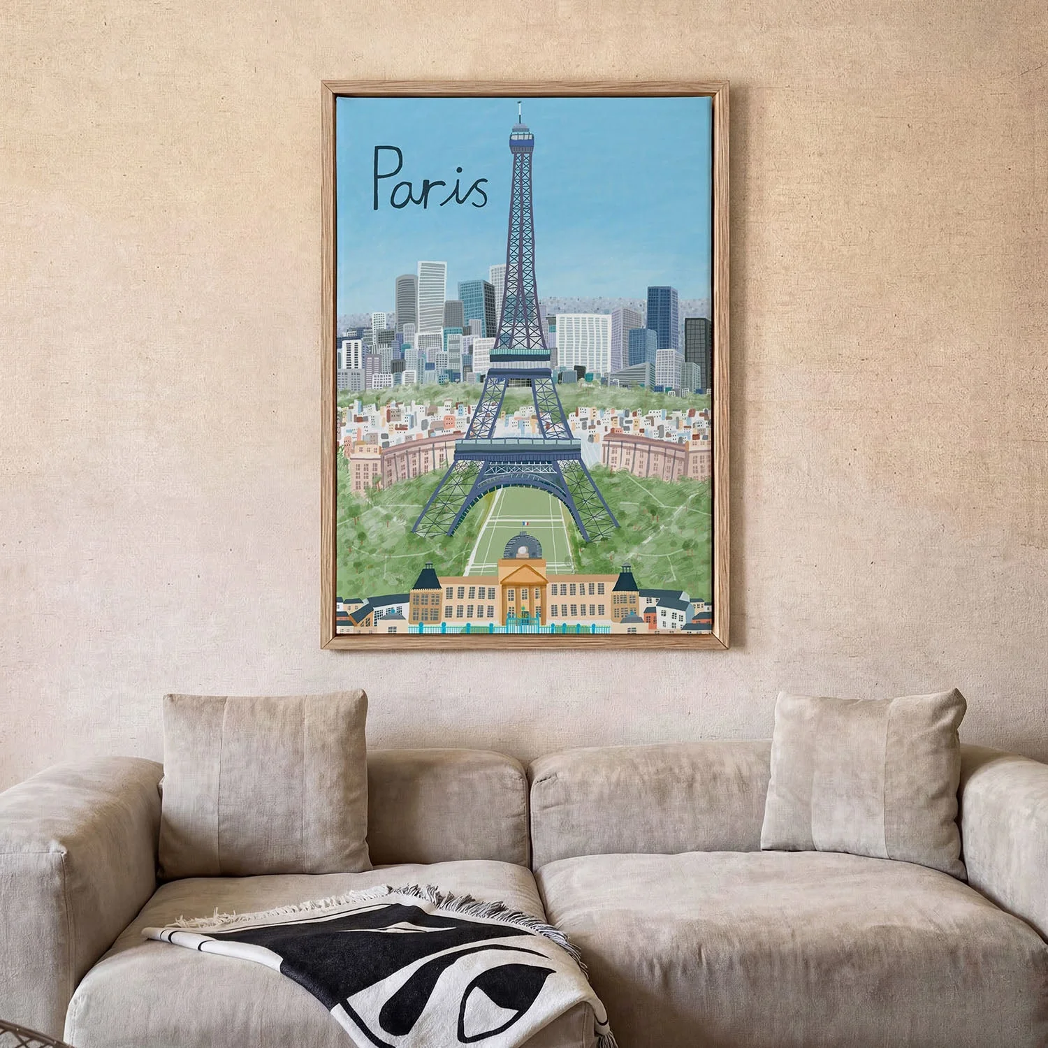 Eiffel Tower with Paris City in Background by Artist Carla Daly - Image 2