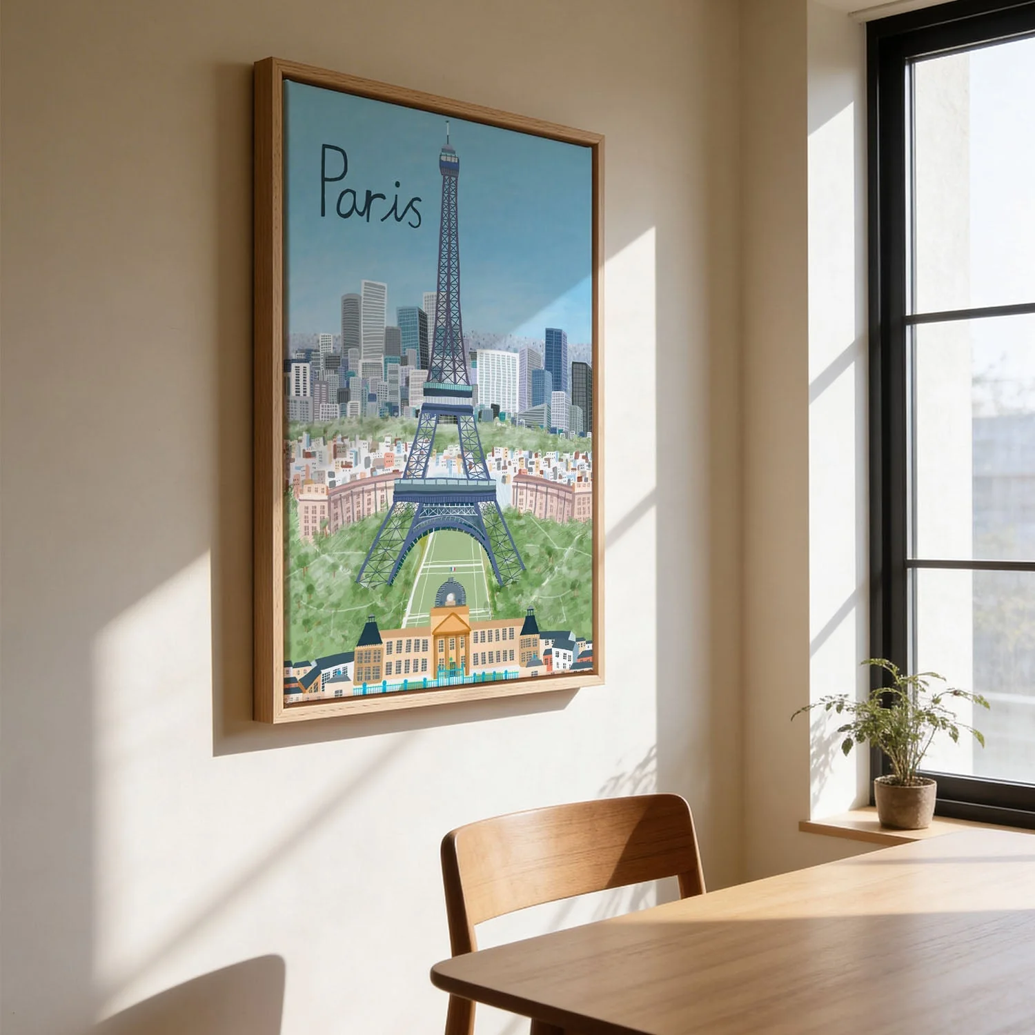 Eiffel Tower with Paris City in Background by Artist Carla Daly - Image 3