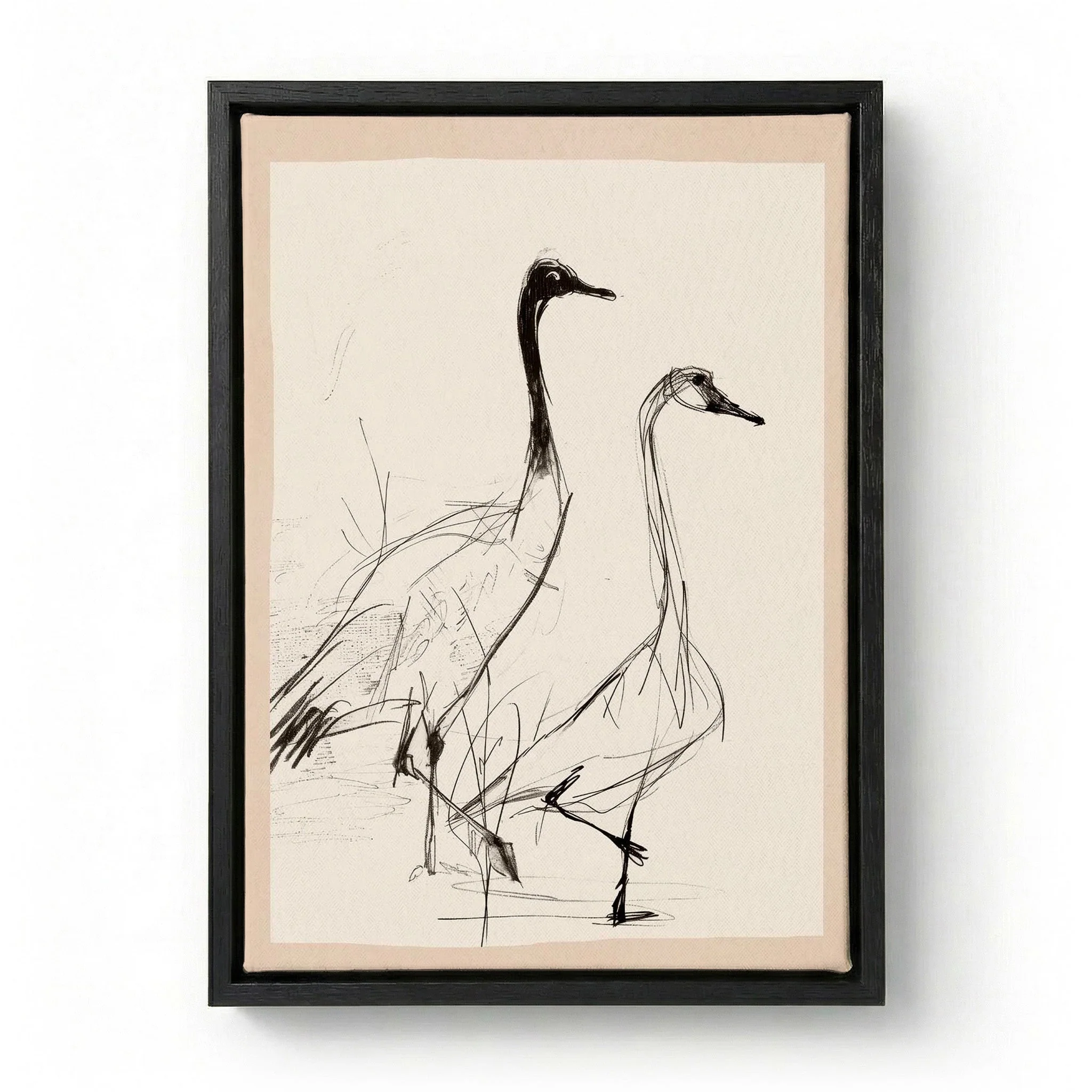 Elegant Cranes Sketch by Nadjaa - Image 5