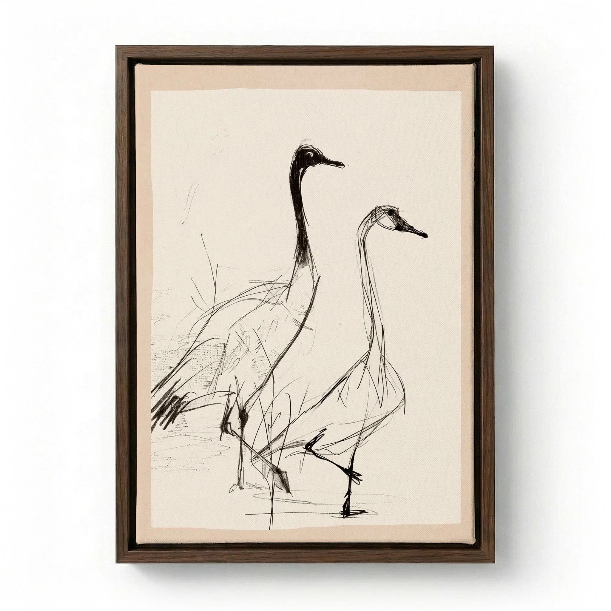 Elegant Cranes Sketch by Nadjaa - Image 6
