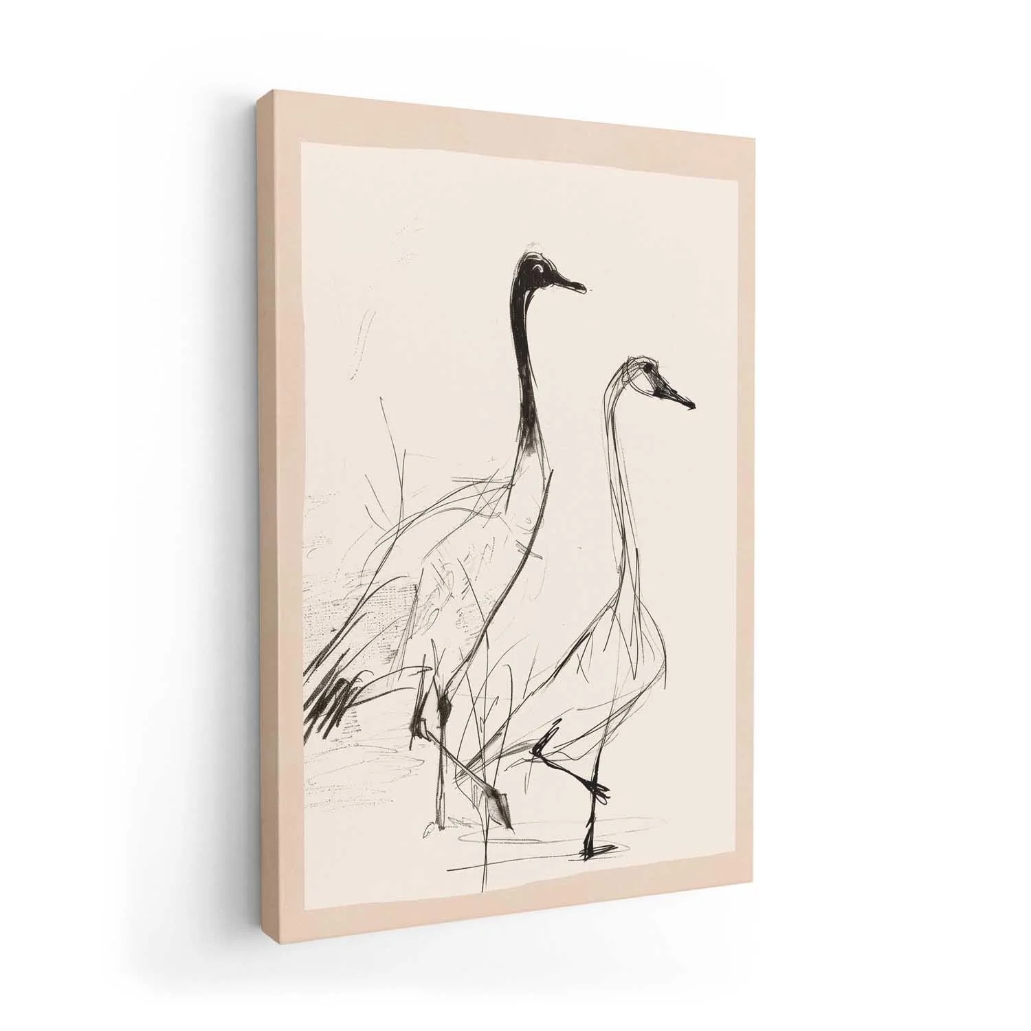 Elegant Cranes Sketch by Nadjaa - Image 7