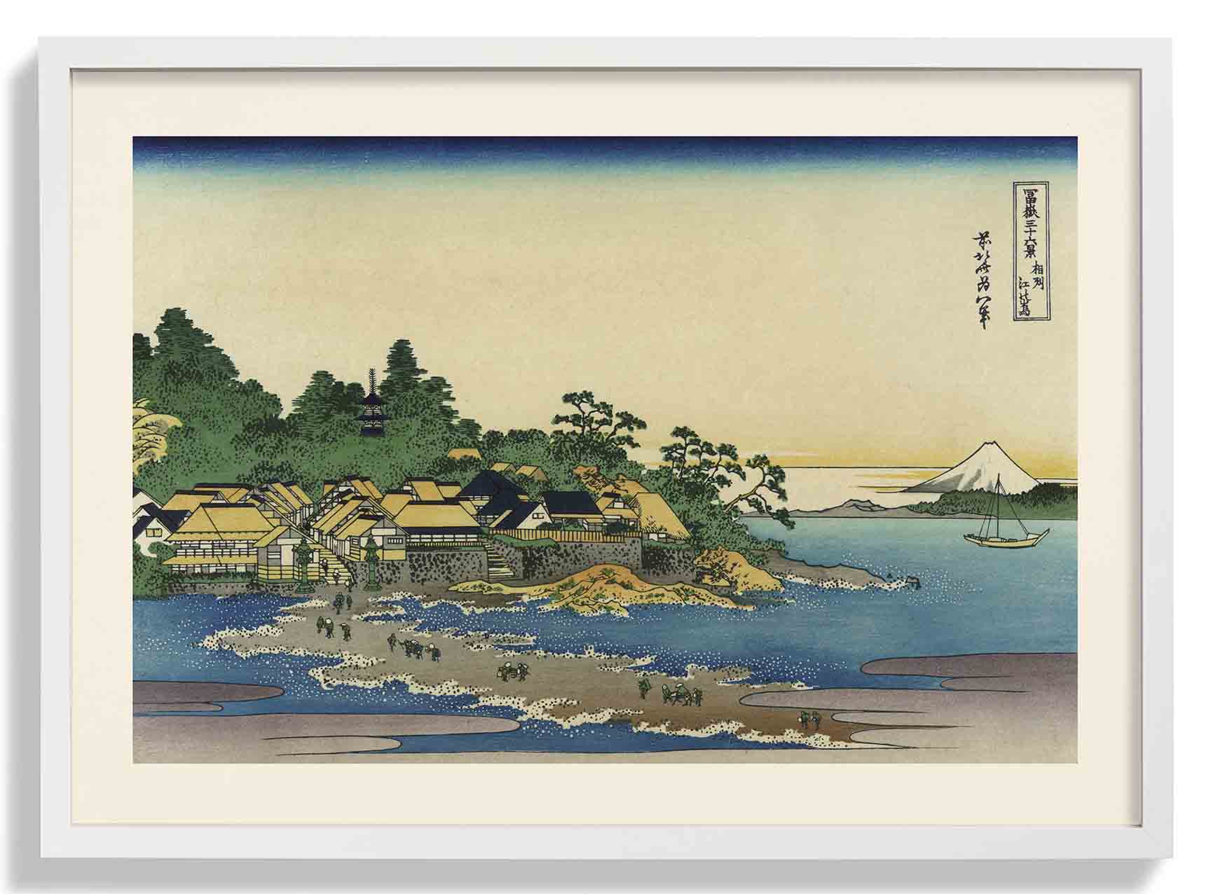 Enoshima in Sagami Province by Katsushika Hokusai - Image 5