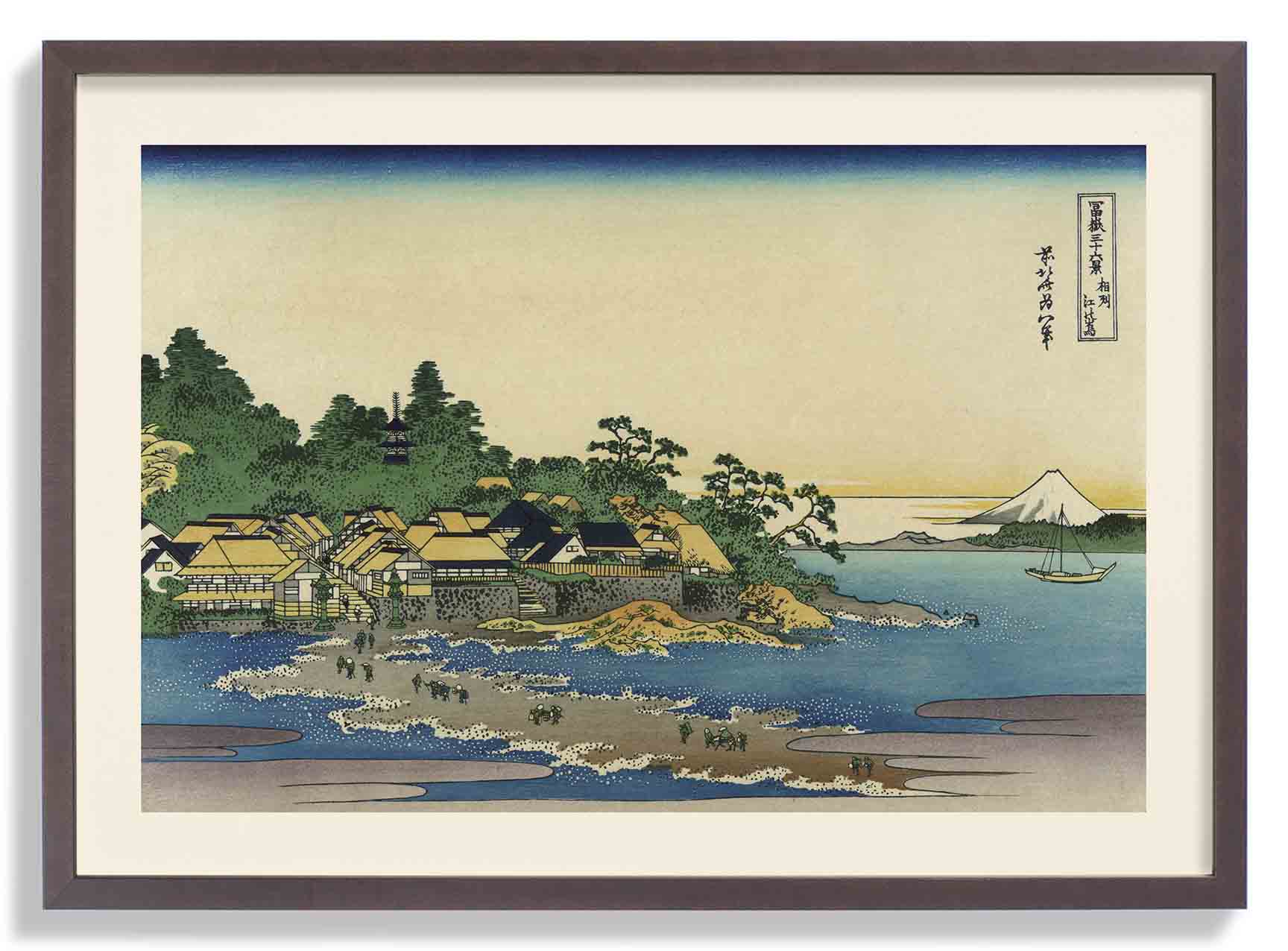 Enoshima in Sagami Province by Katsushika Hokusai - Image 6