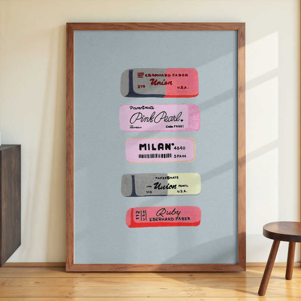 Erasers Art Print by Studio Mandariini - Image 3