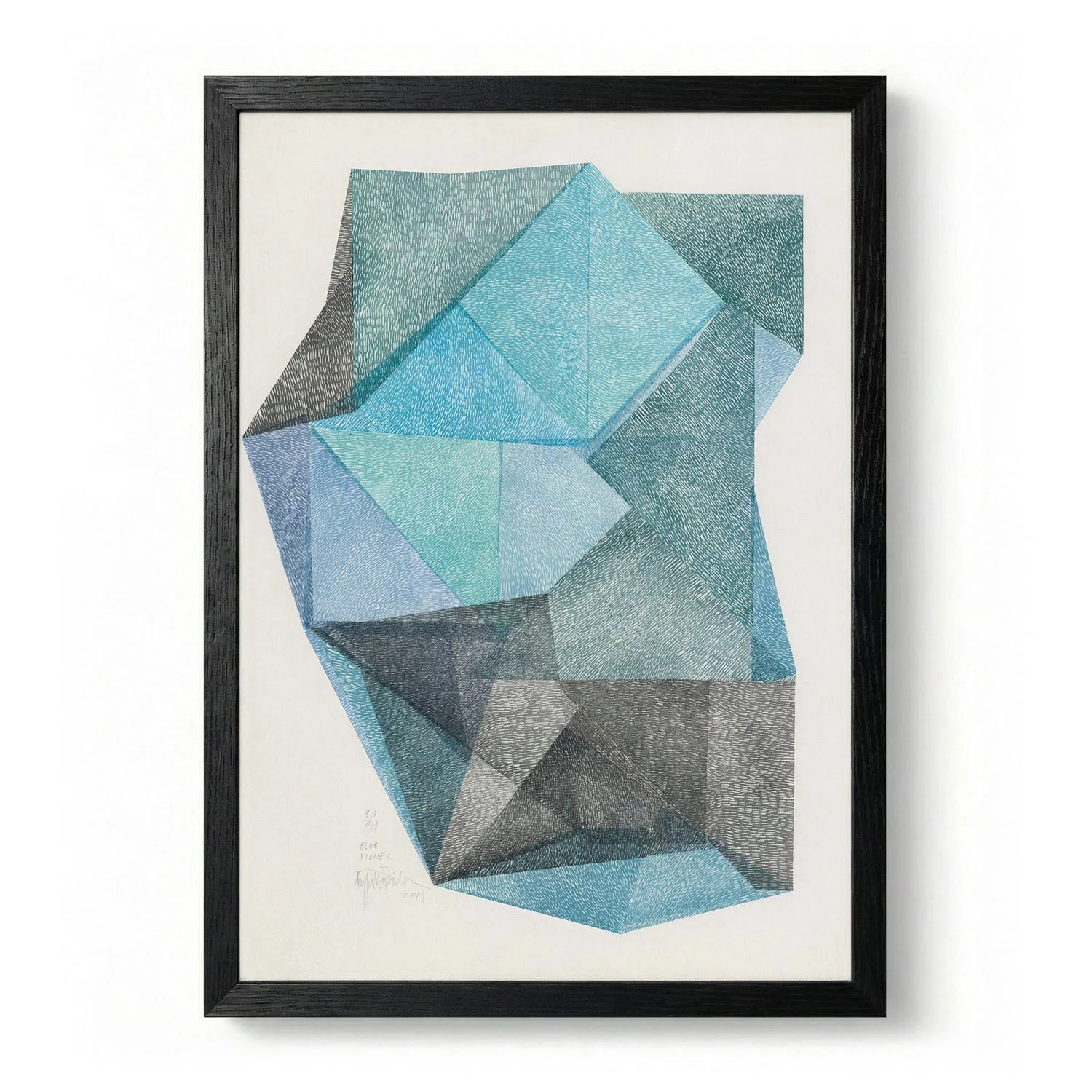 Faceted Blue Green Geometry by Paulina - Image 5