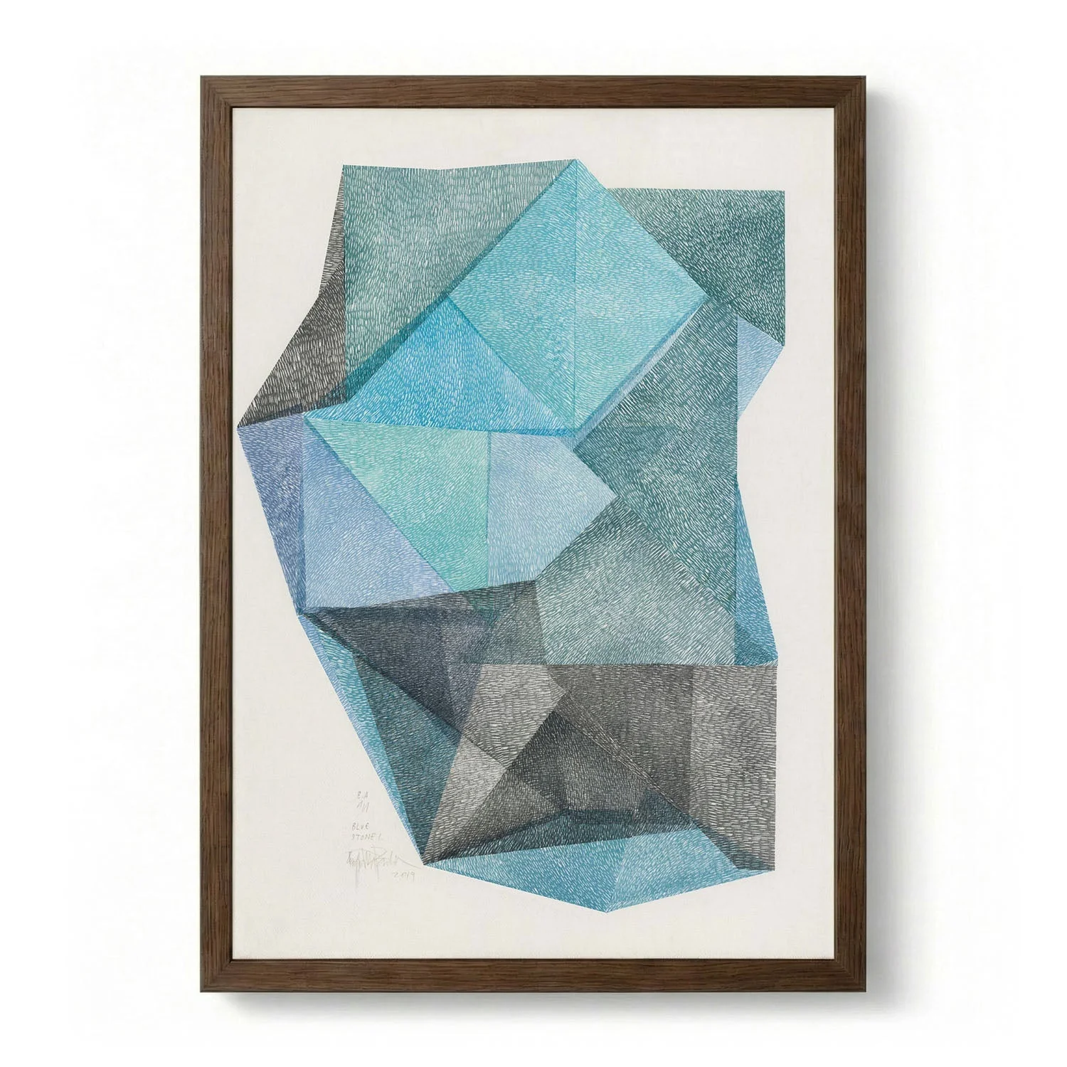 Faceted Blue Green Geometry by Paulina - Image 6