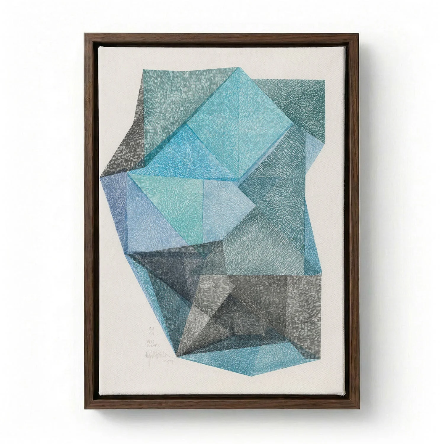 Faceted Blue Green Geometry by Paulina - Image 5