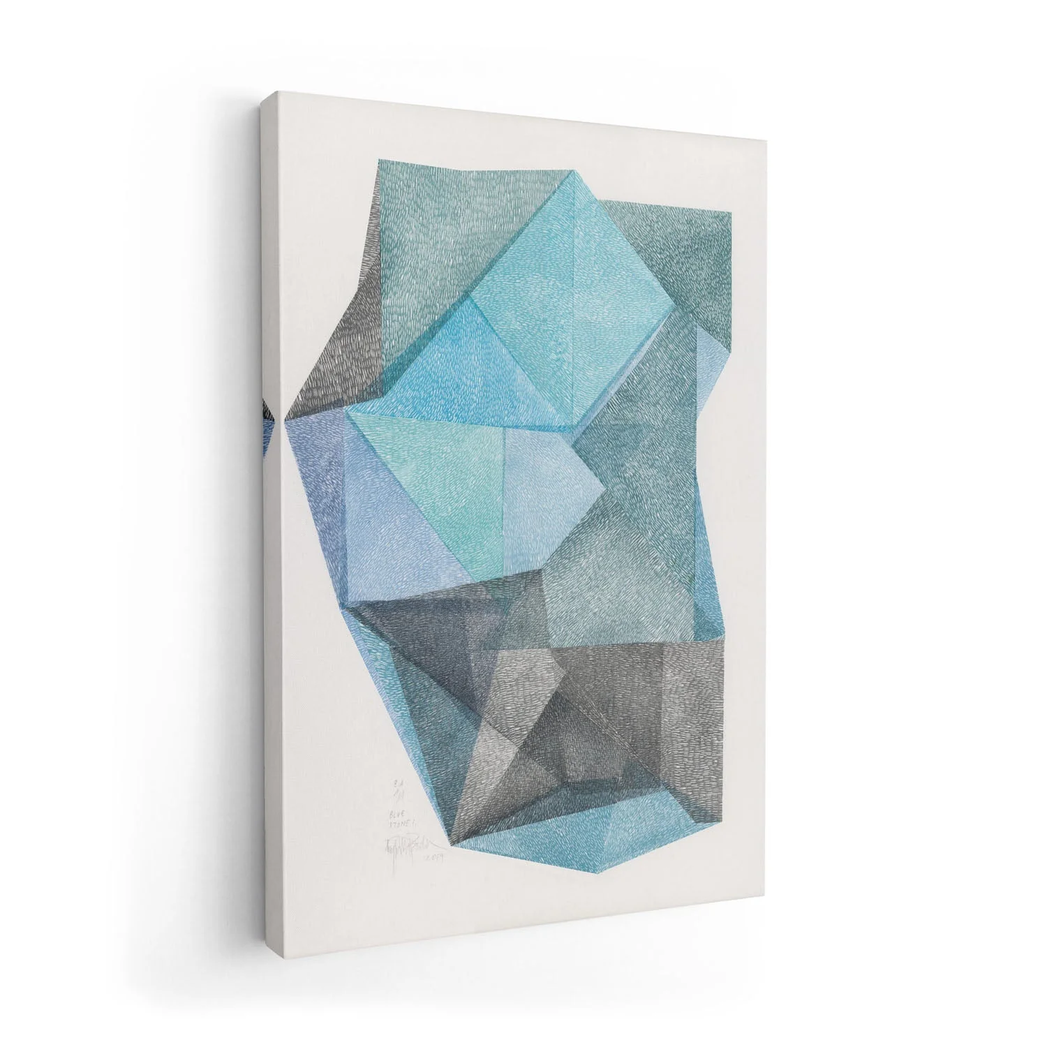 Faceted Blue Green Geometry by Paulina - Image 7