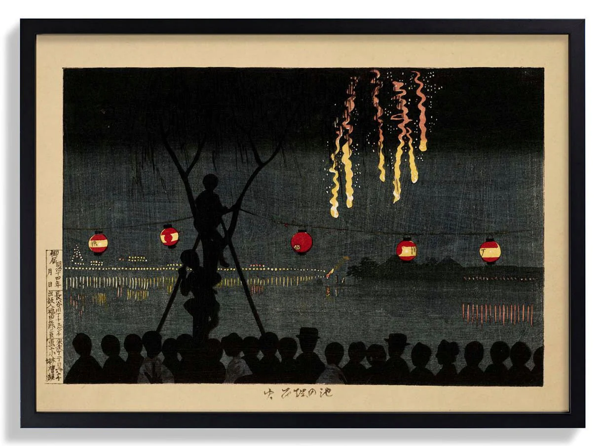 Fireworks at Ikenohata by Kobayashi Kyochika - Image 6