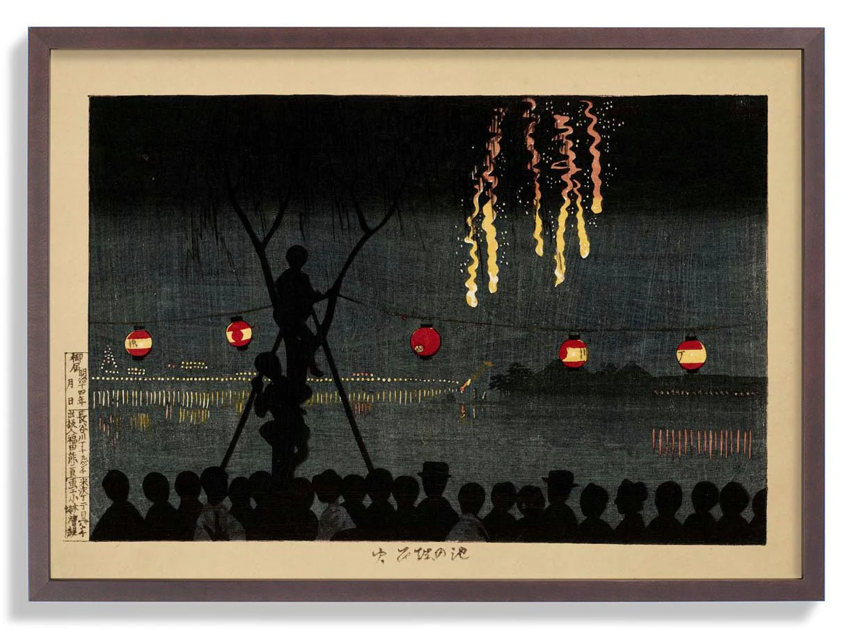 Fireworks at Ikenohata by Kobayashi Kyochika - Image 7