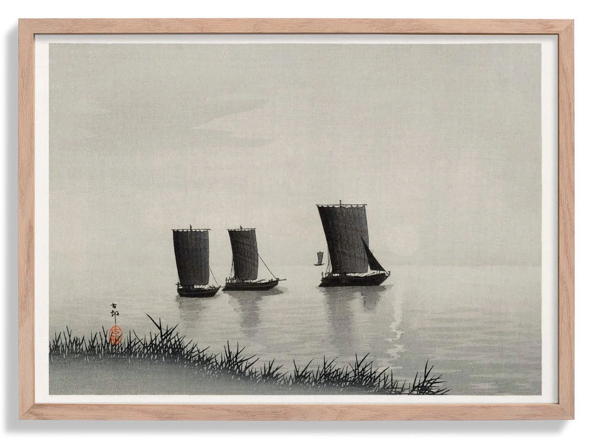 Fishing Boats by Ohara Koson