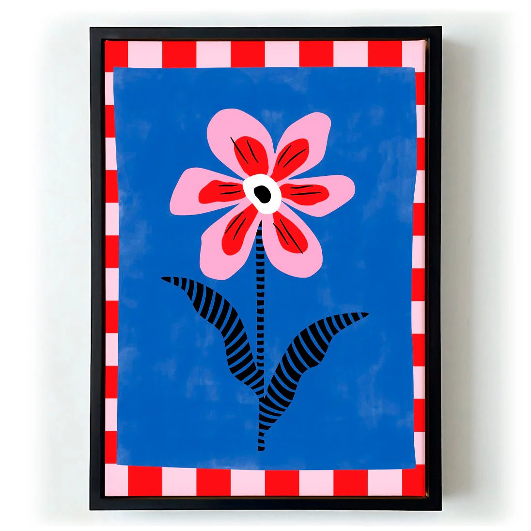 Flower with Pink Petals and Striped Leaves by Elena Ristova - Image 5
