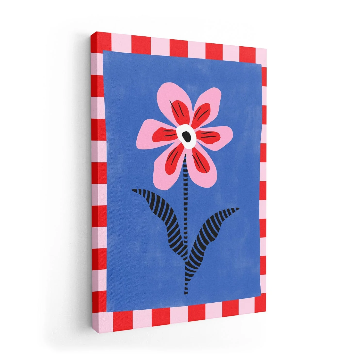 Flower with Pink Petals and Striped Leaves by Elena Ristova - Image 7