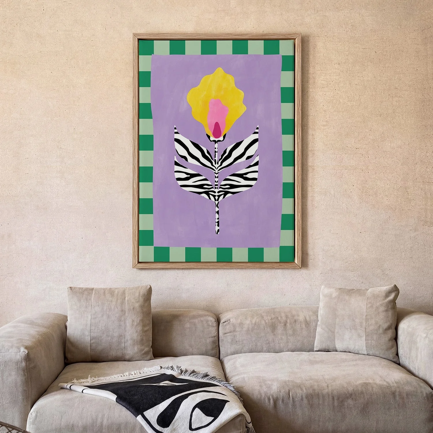 Flower with Zebra Patterned Leaves by Elena Ristova - Image 2